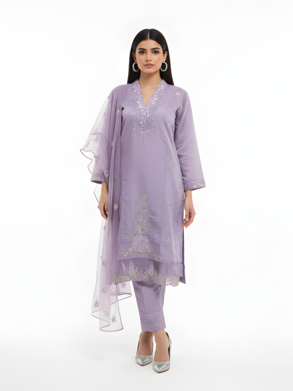 Organza Salwar Set lavender